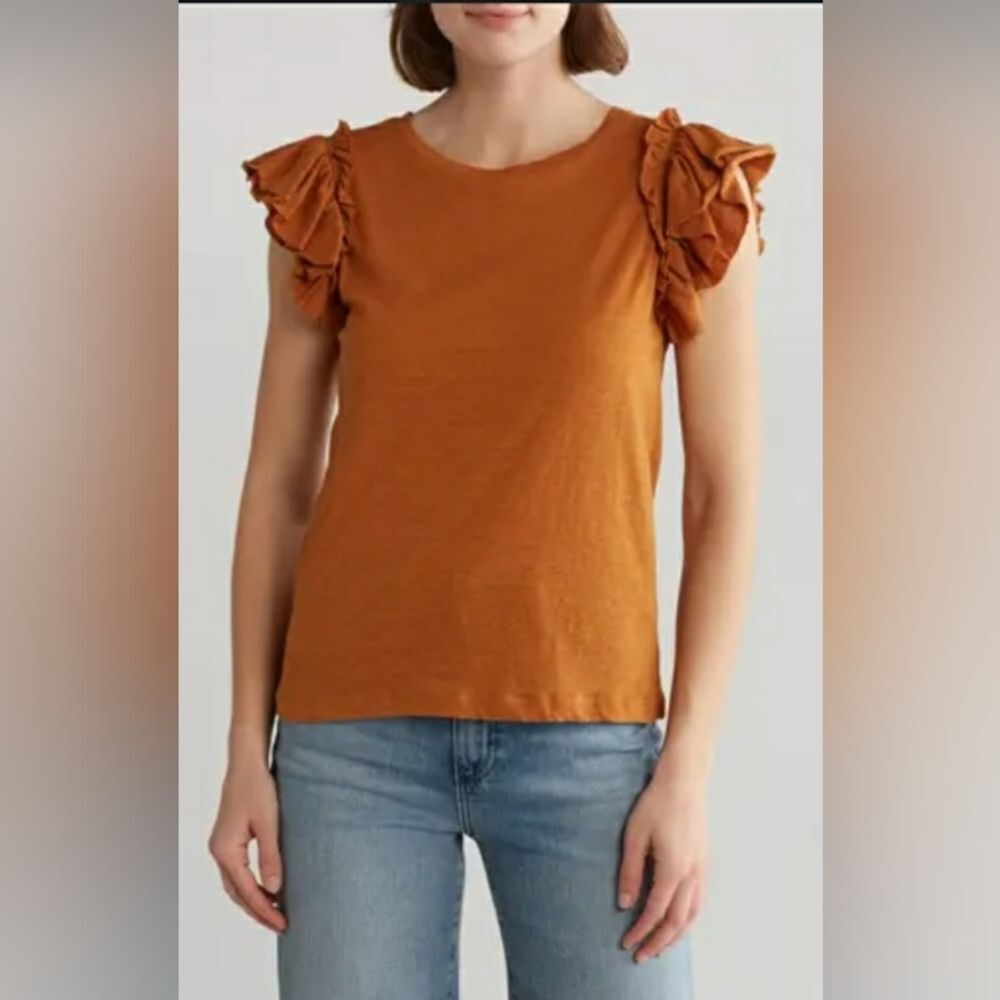 Industry Republic Clothing Ruffle sleeve top